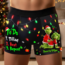 Load image into Gallery viewer, Grumpy Couple Christmas Boxers – A Fun Personalized Gift for Him Boxer Briefs PopCulturePrints

