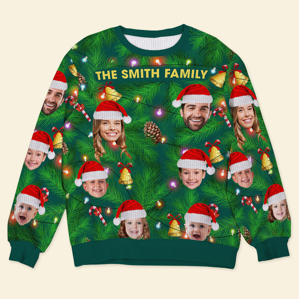 Personalized Family Christmas Sweater - Festive Photo Design