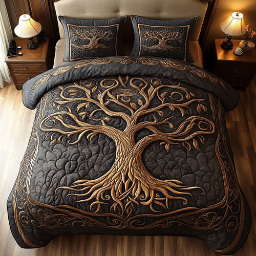 Rooted Tree of Life Embrace Quilt Bed Set Blanket PopCulturePrints