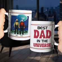 Load image into Gallery viewer, Personalized &#39;Best Dad In The Universe&#39; Space-Themed Coffee Mug Coffee Mug PopCulturePrints
