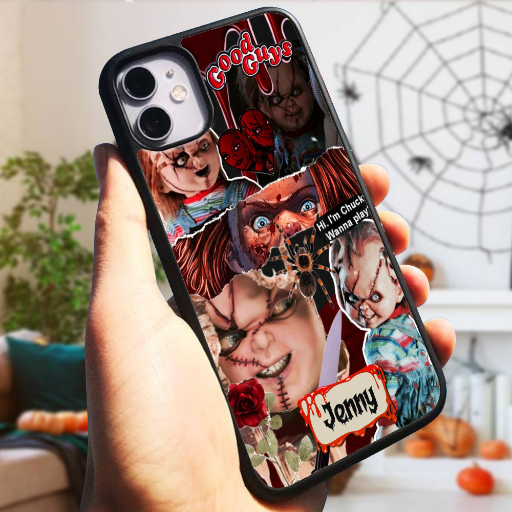 Personalized Horror Fan Phone Case - Chucky Halloween Design