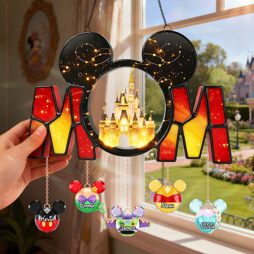 “Illuminate Mom's Day with a Touch of Magic” - Magic Castle Acrylic Suncatcher - Personalized Gift For Mom and Grandma Ornament PopCulturePrints