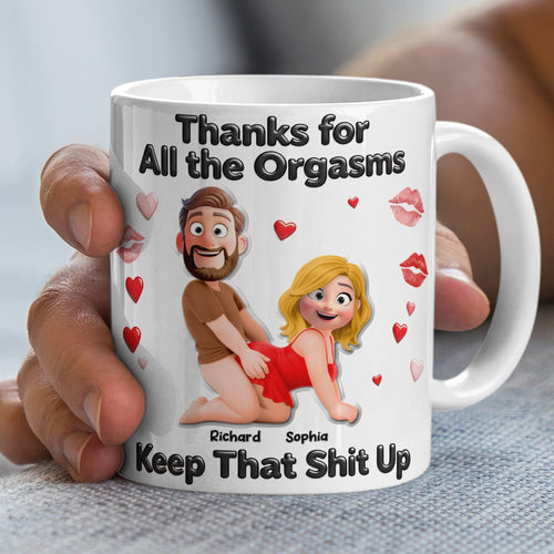 Thanks for All the Orgasms - Naughty Couple Coffee Mug | Personalized Gift for Couples Coffee Mug PopCulturePrints