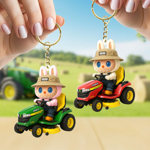 “Cultivate Joy” - Personalized Farmer Doll Keychain - Unique Gifts for Farmers, Gardening Enthusiasts, and Agriculture Lovers Keychains PopCulturePrints