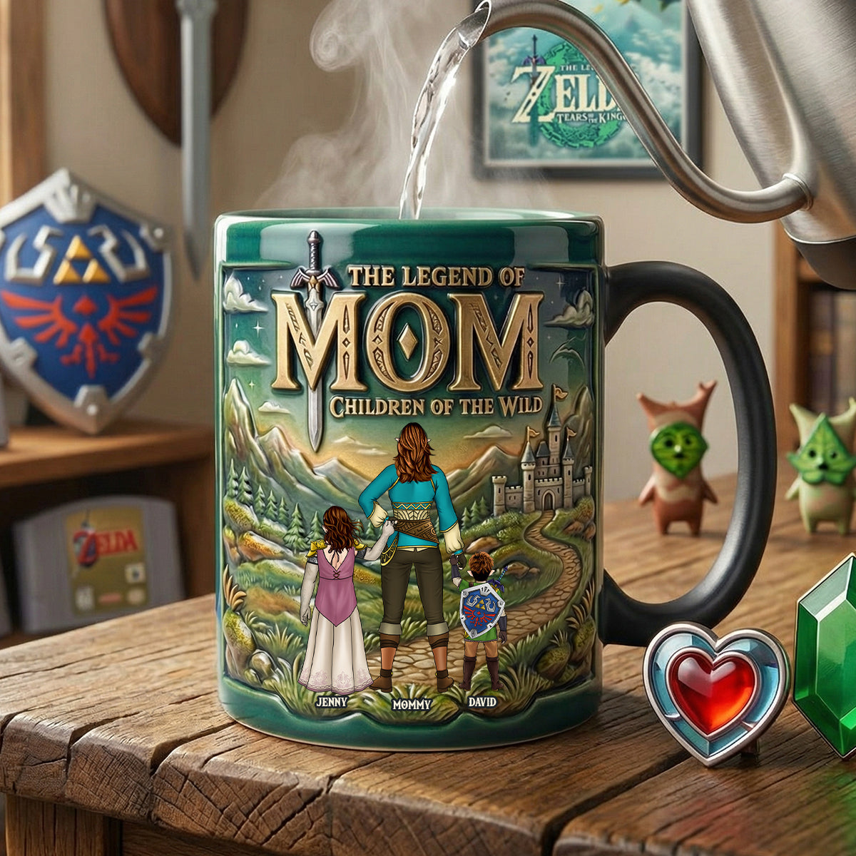 “The Legend of Mom: Celebrate Your Magical Journey” - Personalized Magic Coffee Mug - Gift for Moms, Dads, and Grandmas Coffee Mug PopCulturePrints