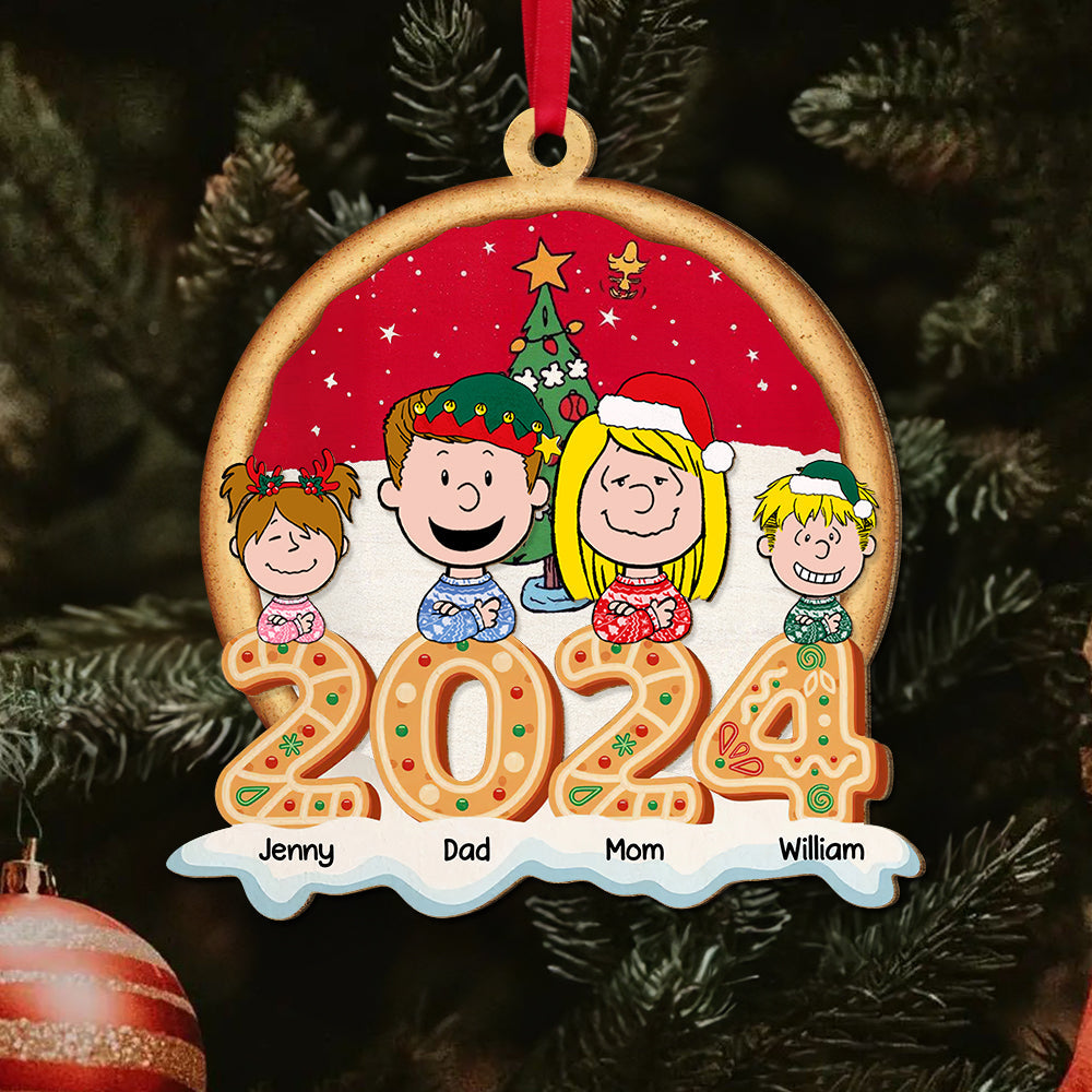 Custom Family Christmas Ornament - Personalized Cookie Design 2024 Ornament PopCulturePrints
