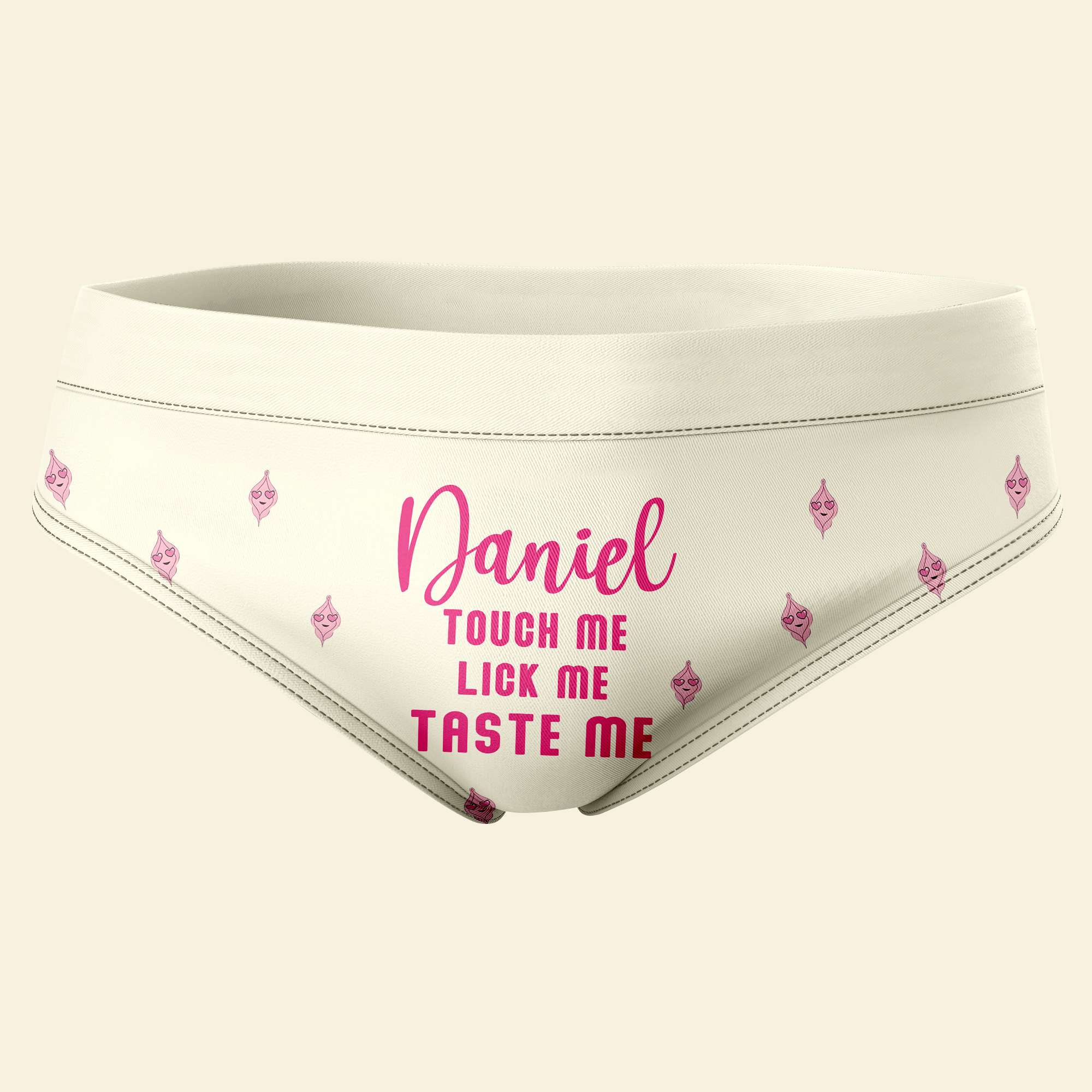 Personalized Women's Briefs - Touch Me Lick Me Taste Me Boxer Briefs PopCulturePrints