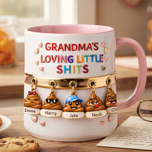 Load image into Gallery viewer, “Grandma's Loving Little Sh*ts” - Personalized Accent Mug for Grandma Coffee Mug PopCulturePrints
