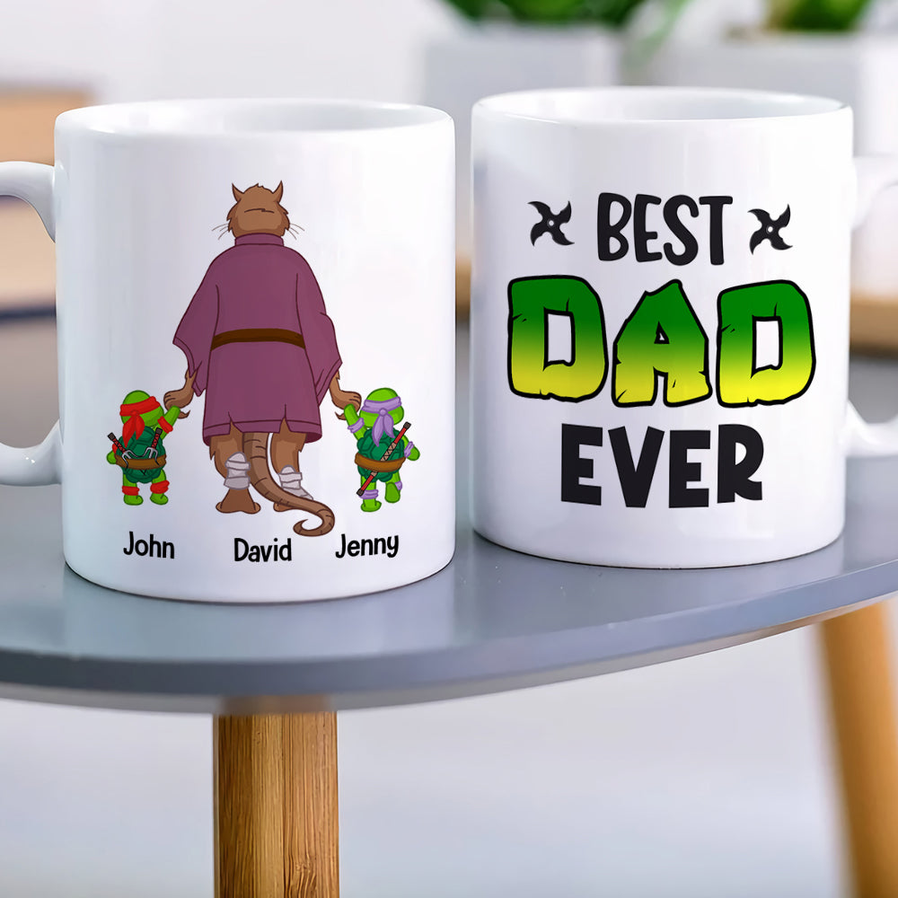 Custom Best Dad Ever Mug with Cartoon Characters Coffee Mug PopCulturePrints