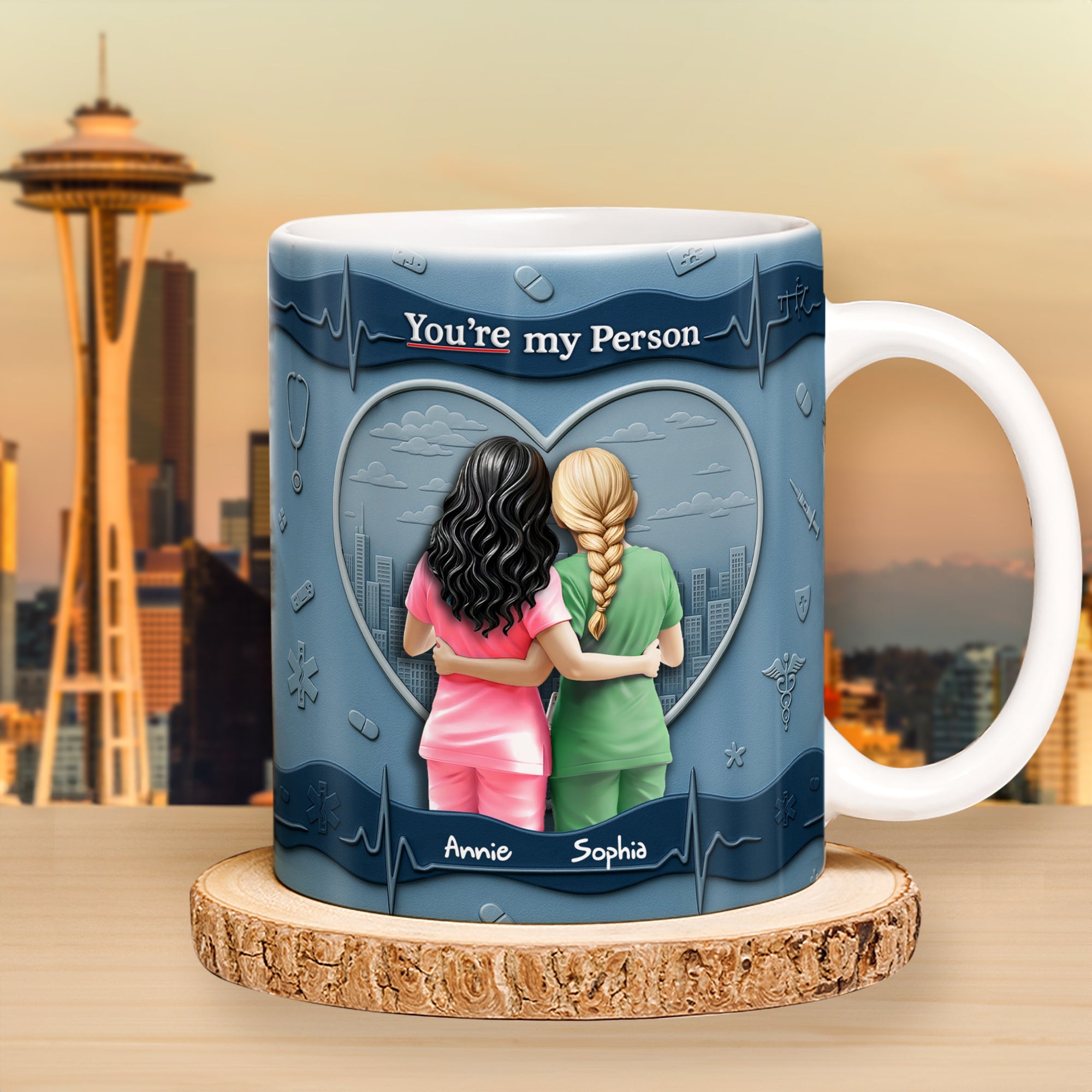 You're My Person - Personalized Nurse Besties Coffee Mug for Best Friends Coffee Mug PopCulturePrints