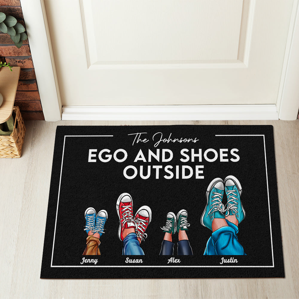 Personalized Sneakers Family Doormat - Custom Gift for Families Doormat PopCulturePrints