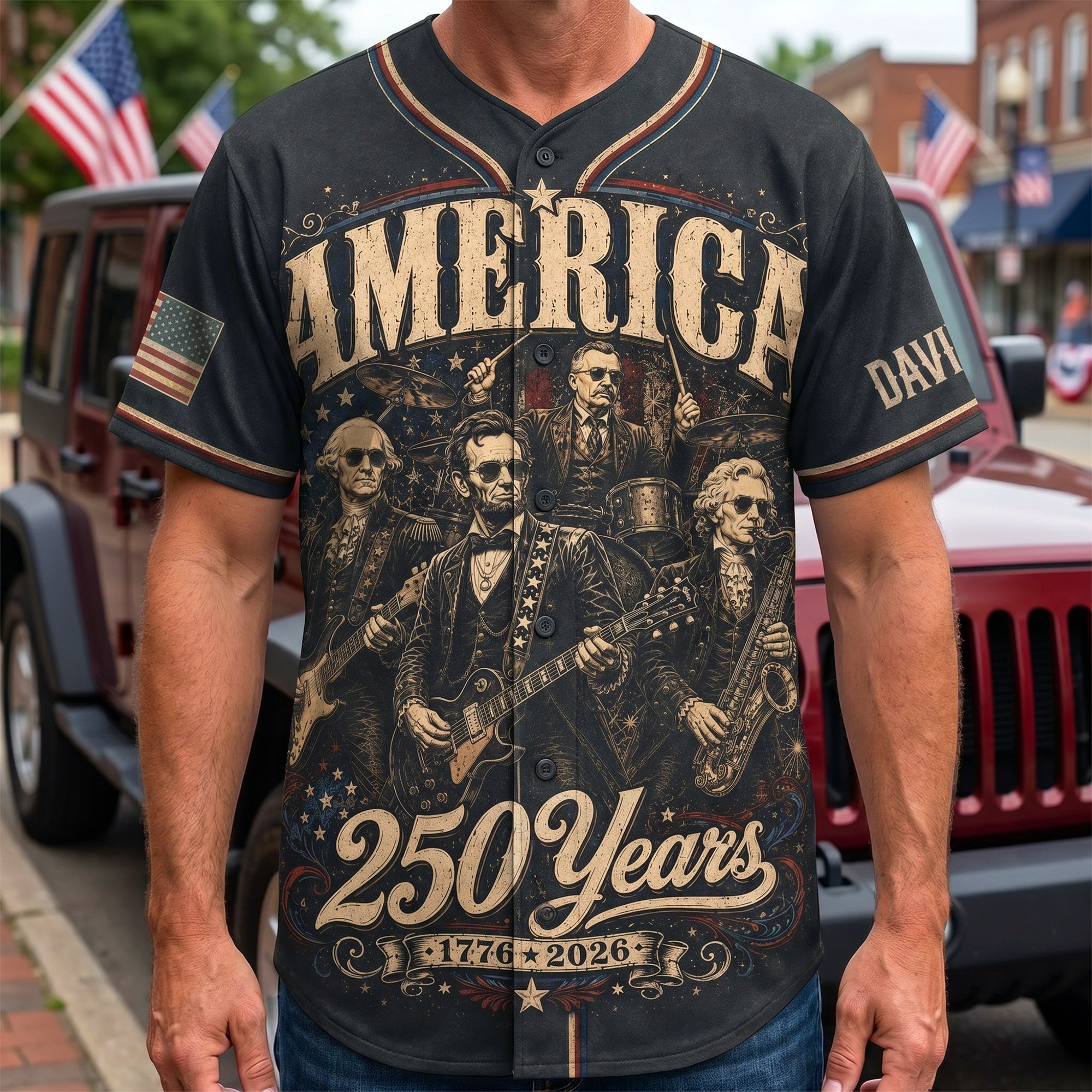Celebrate Freedom with Proud & Free Baseball Jersey - Personalized Gift for Patriots