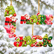 Load image into Gallery viewer, Festive Character Initial Alphabet Ornament - Personalized Gift For Christmas 04PAQN101026 Ornament PopCulturePrints
