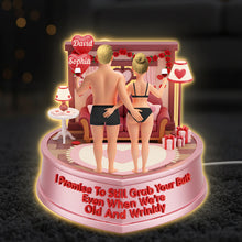 Load image into Gallery viewer, I Promise To Still Grab Your Butt – Personalized Love Promise Light Box Gift for Couples Light Box PopCulturePrints
