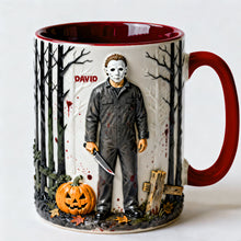 Load image into Gallery viewer, "Face Your Fears with Every Sip" - Scary Villain Accent Mug - Personalized Gift for Horror Fans Coffee Mug PopCulturePrints
