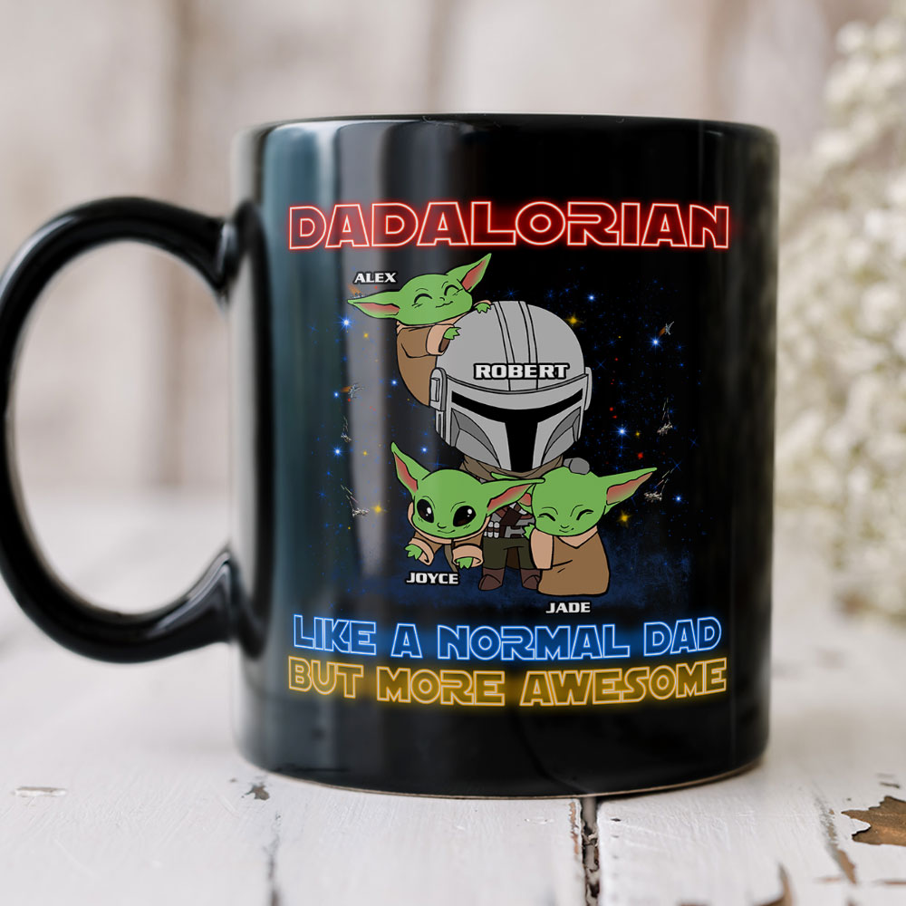Personalized Dadalorian Coffee Mug - The Ultimate Dad Gift Coffee Mug PopCulturePrints