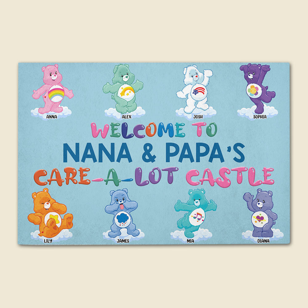Personalized Grandparents' Castle Doormat - Welcome to Care-a-Lot Doormat PopCulturePrints