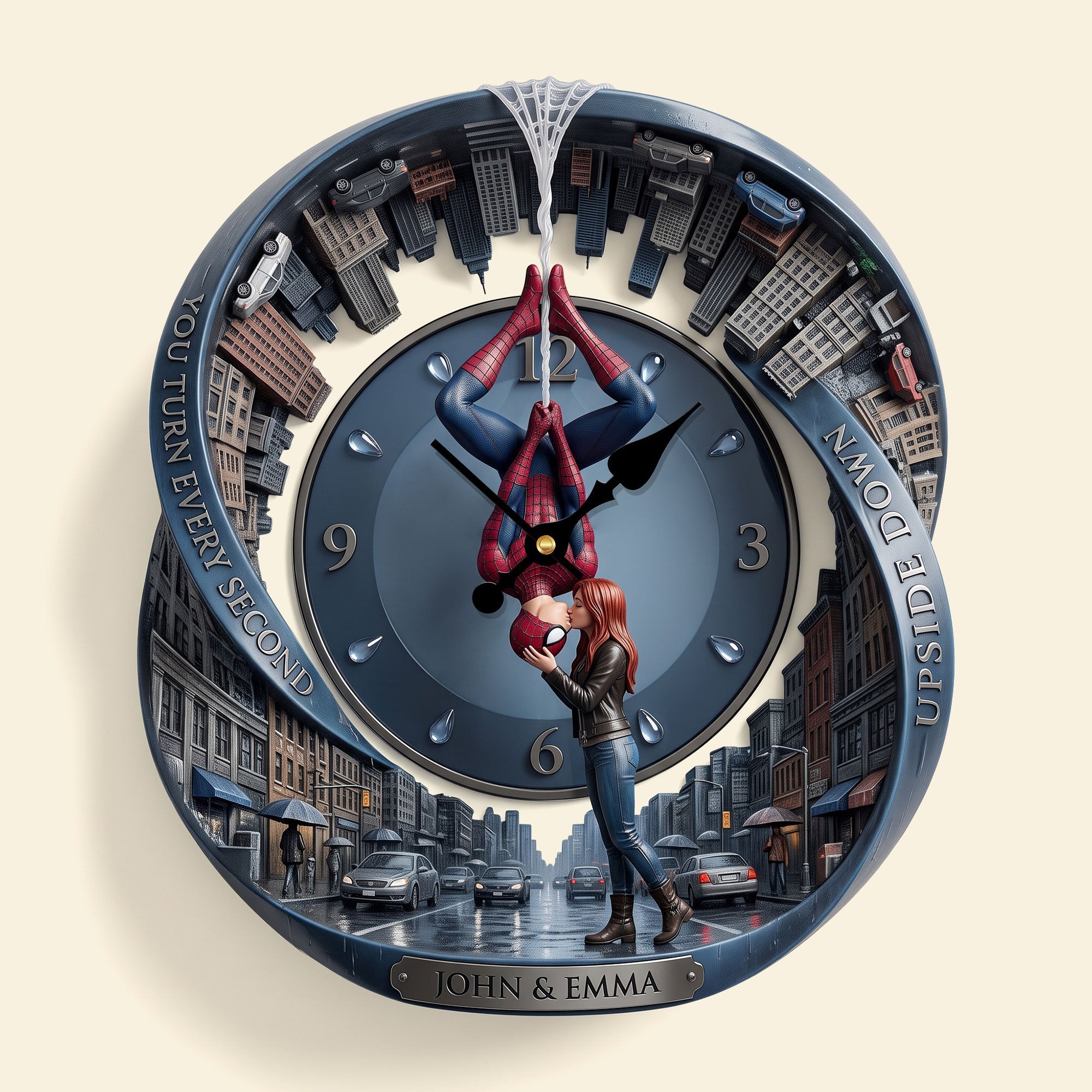 Every Moment With You - Personalized Couples Acrylic Hanging Wall Clock Hanging Wall Clock PopCulturePrints