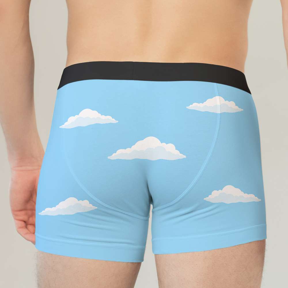 Custom Cartoon Couple Boxer Shorts - Personalized '100% Fat Free' Design | Valentine's Day Gifts Boxer Briefs PopCulturePrints