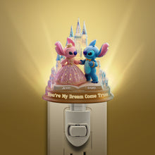 Load image into Gallery viewer, You're My Dream Come True - Personalized Couple Acrylic Night Light Night Light PopCulturePrints
