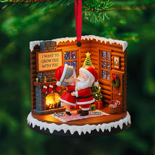 Load image into Gallery viewer, Grow Old With You - Santa Couple Christmas Ornament - Personalized Gift for Couples Ornament PopCulturePrints
