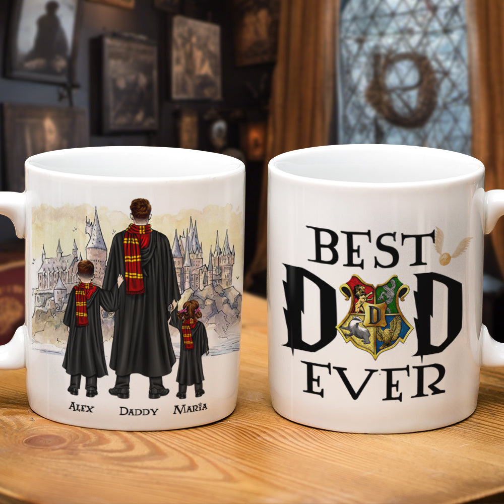 Personalized Best Dad Ever Hogwarts Family Mug