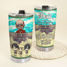 Load image into Gallery viewer, Dad, You&#39;re A Titan Of Love - Personalized Tumbler Gift Tumbler Cup PopCulturePrints
