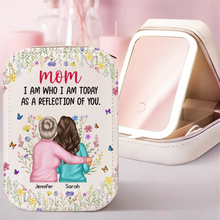 Load image into Gallery viewer, &quot;Mom, I Am Who I Am Today As A Reflection Of You&quot; - Personalized Makeup Box with LED Mirror - Perfect Gift for Mom, Grandma, or Daughter Makeup Box PopCulturePrints
