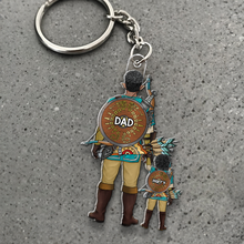 Load image into Gallery viewer, &quot;A Hero&#39;s Keychain: A Legacy of Love&quot; - Personalized Dad Keychain, Custom Gift for Dad, Grandpa, Papa Keychains PopCulturePrints
