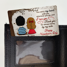 Load image into Gallery viewer, Personalized Couple Wallet Card - Heartfelt Gift for Love Wallet Card PopCulturePrints
