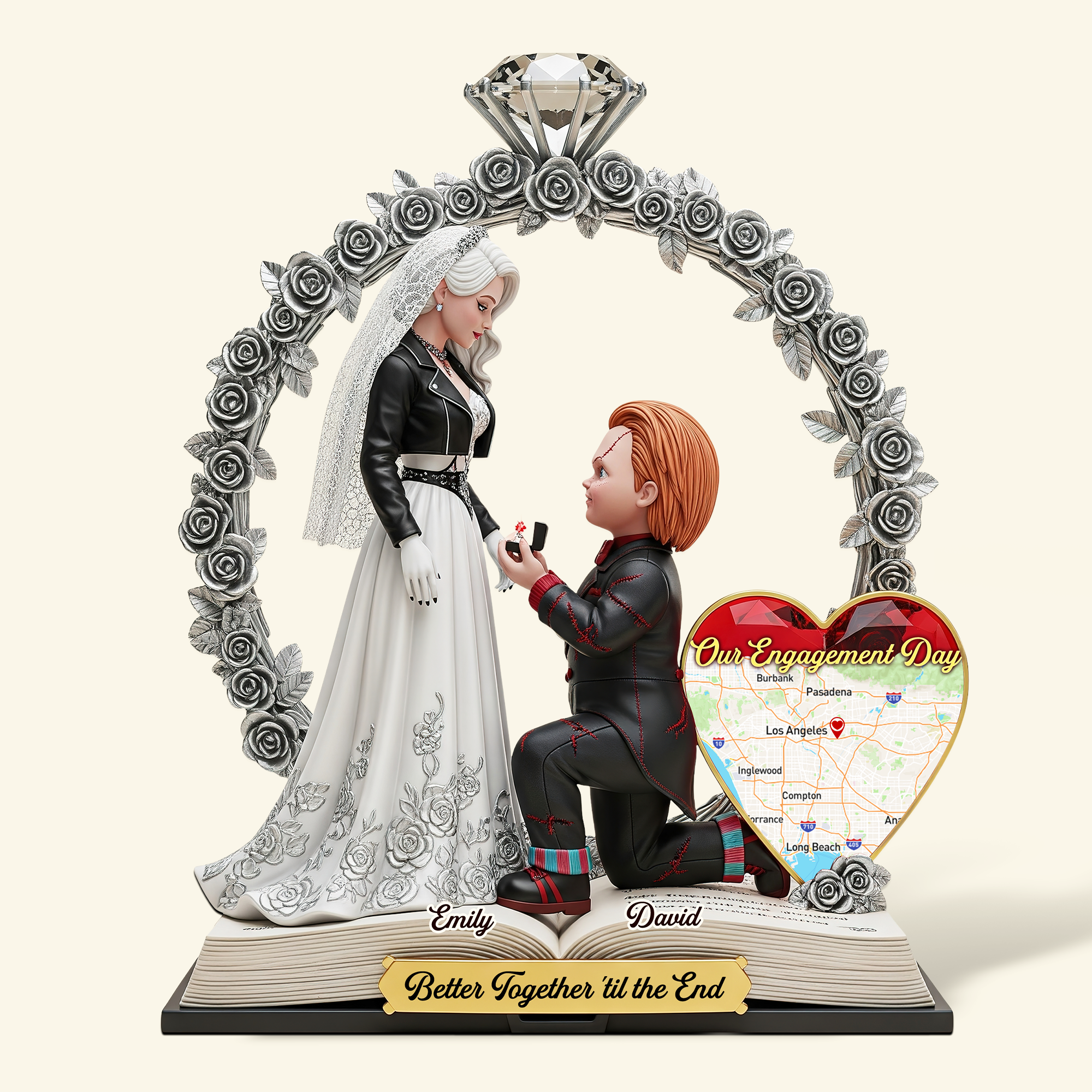 Better Together 'til the End - Personalized Anniversary Acrylic Plaque - Unique Gift for Couples Shaped Plaques PopCulturePrints