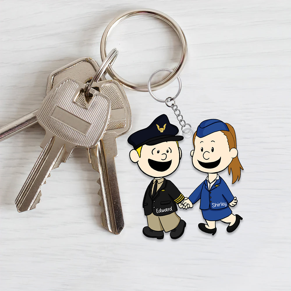 Custom Couple Keychain - Meaningful Personalized Valentine's Day Gifts Keychains PopCulturePrints