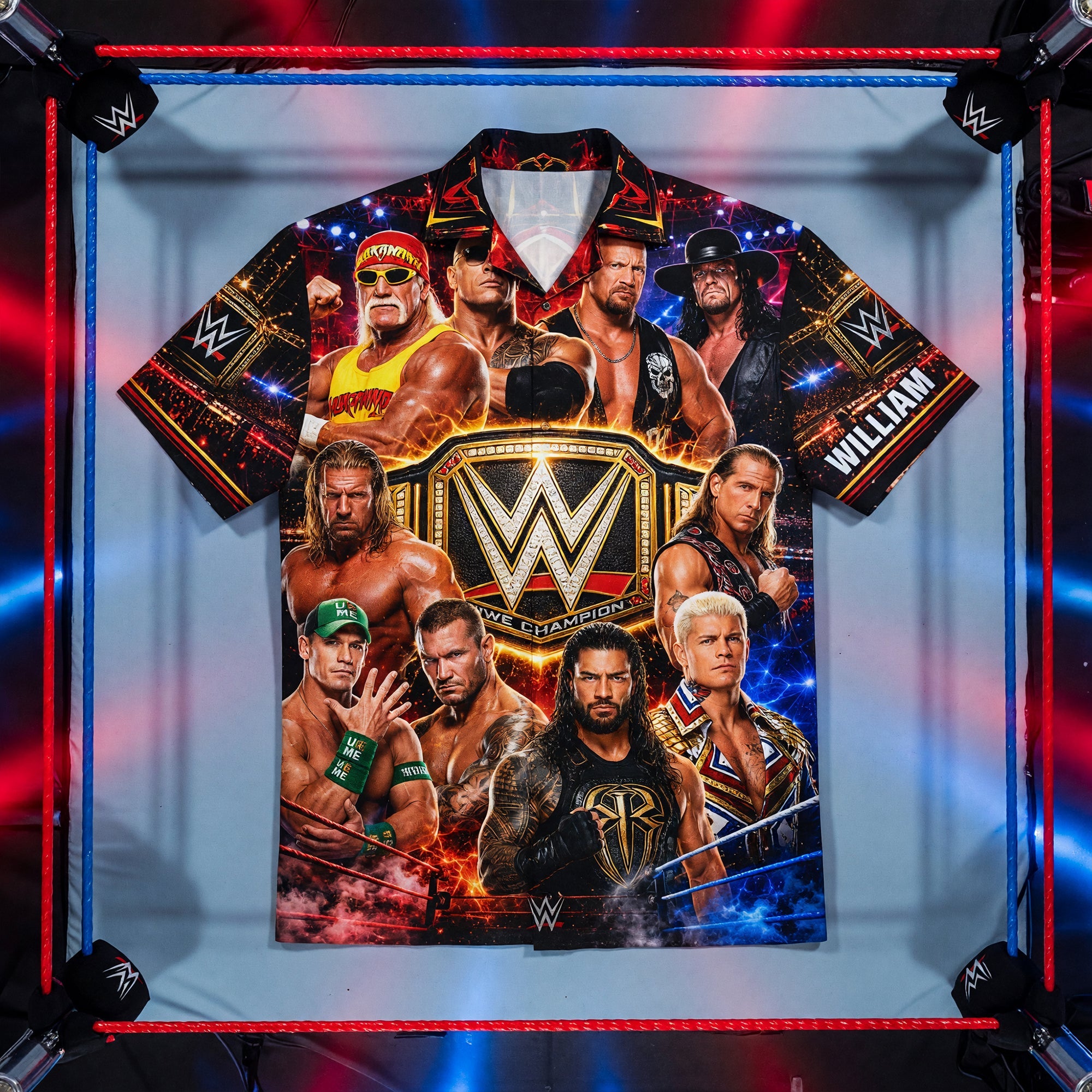 “Unleash Your Inner Champion” - Wrestling Champion Hawaiian Shirt - Personalize Your Gift!