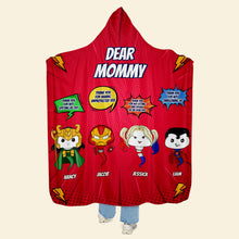Load image into Gallery viewer, Custom Super Mom Blanket Hoodie - Perfect for Mother&#39;s Day Blanket PopCulturePrints
