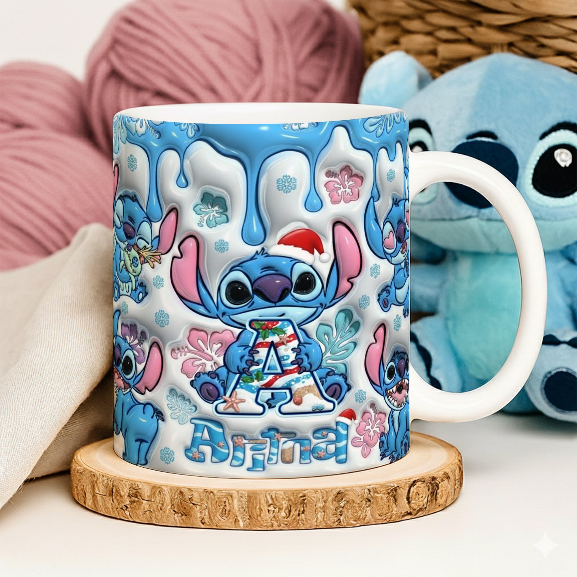 “Bring the Spirit of Christmas with Every Sip!” - Personalized Tropical Christmas Coffee Mug - Custom Gift for Friends, Family, and Colleagues Coffee Mug PopCulturePrints