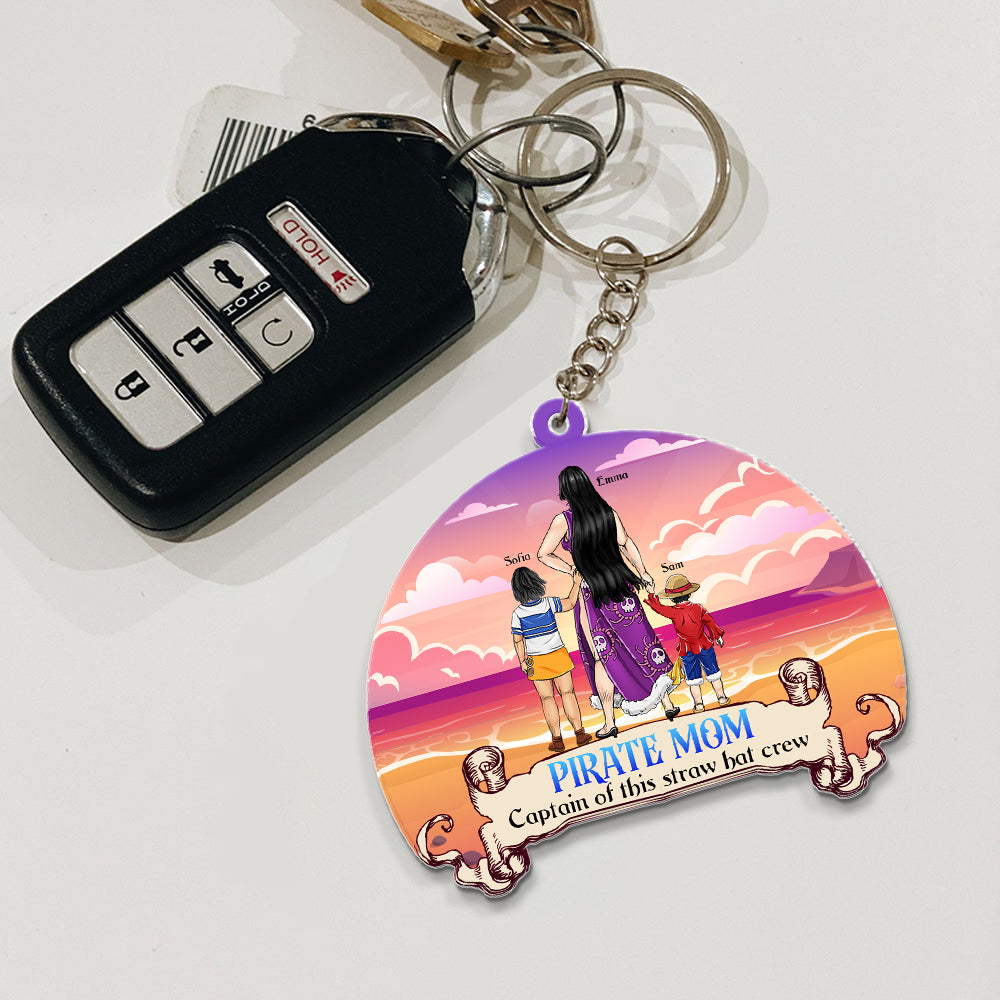 Custom Pirate Mom Keychain - Mother's Day Gift Keychains PopCulturePrints