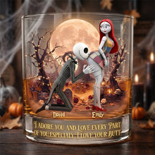 Load image into Gallery viewer, I Adore You and Love Every Part of You - Personalized Funny Round Glass for Couples Glass PopCulturePrints
