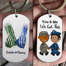 Load image into Gallery viewer, Personalized Couples Keychain | Unique Stainless Steel Valentine&#39;s Day Gifts Keychains PopCulturePrints
