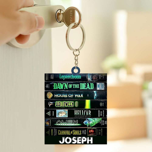 Horror Movie Fan Keychain - Personalized Gift for Cinephiles Keychains PopCulturePrints
