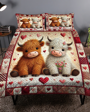 Load image into Gallery viewer, Personalized Cow Couple Quilt Bedding Set Blanket PopCulturePrints
