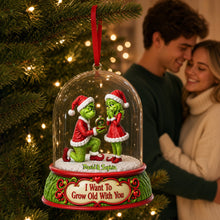 Load image into Gallery viewer, I Want To Grow Old With You - Forever Love Christmas Acrylic Ornament | Personalized Gift for Couples Ornament PopCulturePrints
