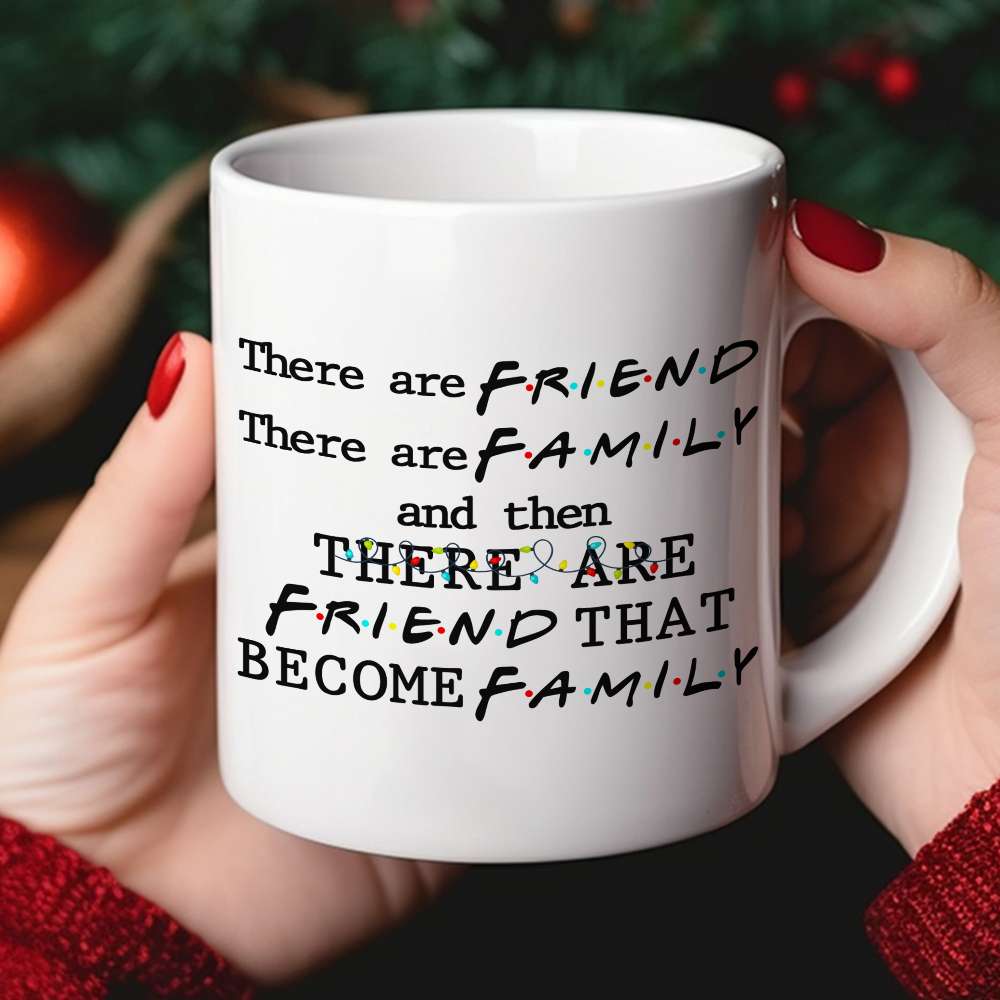 Personalized Friends Become Family Mug - Christmas Gift