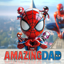 Load image into Gallery viewer, “Swing Into Joy” - Amazing Spider Plaque Personalized Gift for Dad - Perfect for Father&#39;s Day, Gift for Grandpa Shaped Plaques PopCulturePrints
