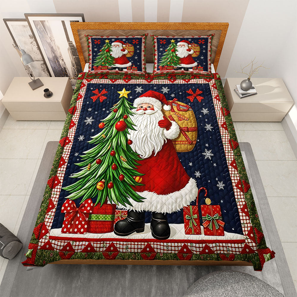 Santa Claus Christmas Quilt Bedding Set Blanket PopCulturePrints