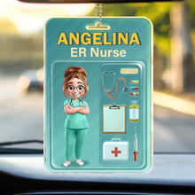 Load image into Gallery viewer, Nurse's Hat Trick - Personalized 3D Effect Car Hanger for Healthcare Heroes Acrylic Car Hanger PopCulturePrints
