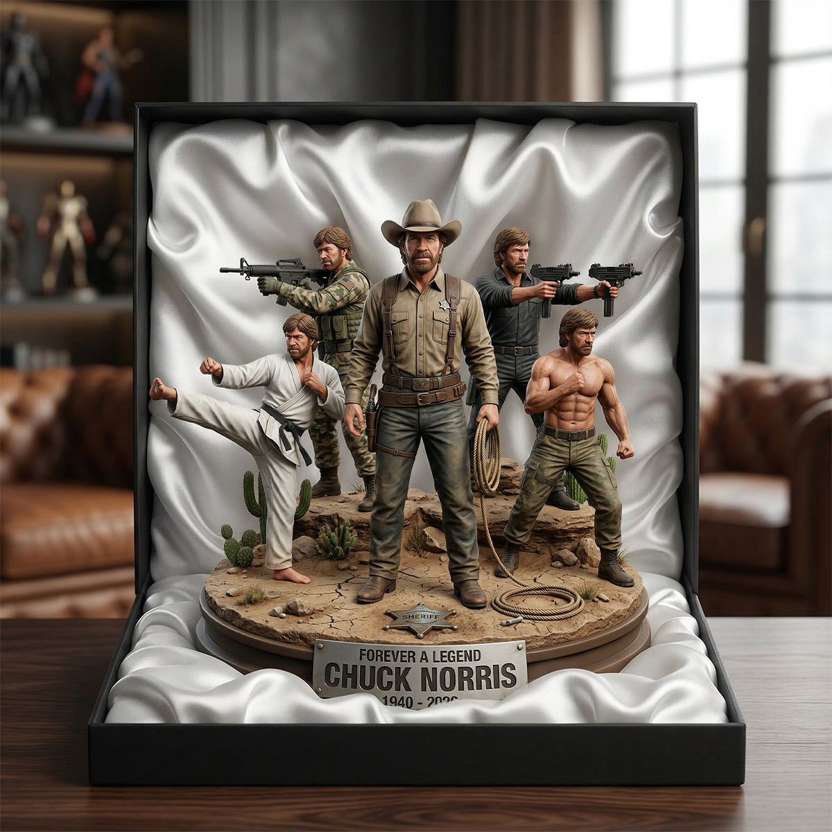 “Forever a Legend” - Legendary Martial Arts Acrylic Plaque - Personalized Memorial Gift for Chuck Norris Fans Shaped Plaques PopCulturePrints