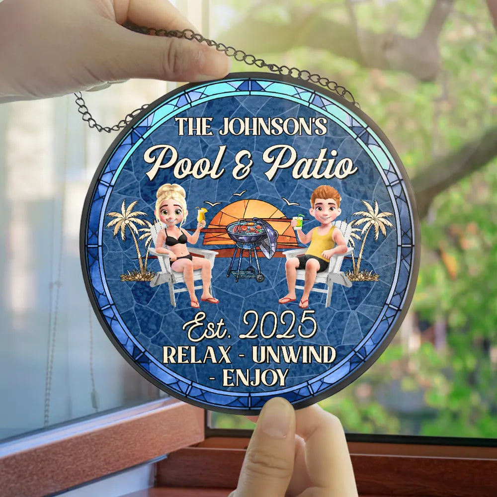 Good Music & Good Vibes - Personalized Stained Glass Window Hanging Suncatcher Suncatcher Ornament PopCulturePrints