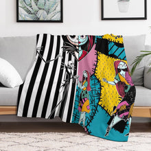 Load image into Gallery viewer, &quot;Together Forever: Embrace the Spooky Spirit&quot; - Custom Blanket for Horror Couples Blanket PopCulturePrints
