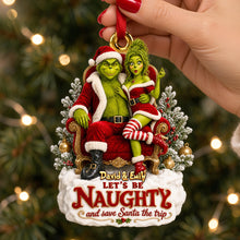 Load image into Gallery viewer, Let's Be Naughty Christmas Ornament - Personalized Gift for Couples
