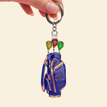 Load image into Gallery viewer, Golf Dad Keychain - A Heartfelt Personalized Gift for Dads Who Love Golf Keychains PopCulturePrints
